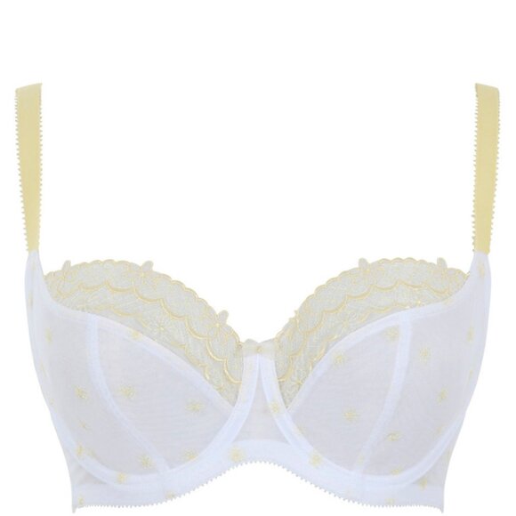 NWT 30H Blossom Balcony Bra Cleo by Panache White/Lemon - Picture 8 of 8